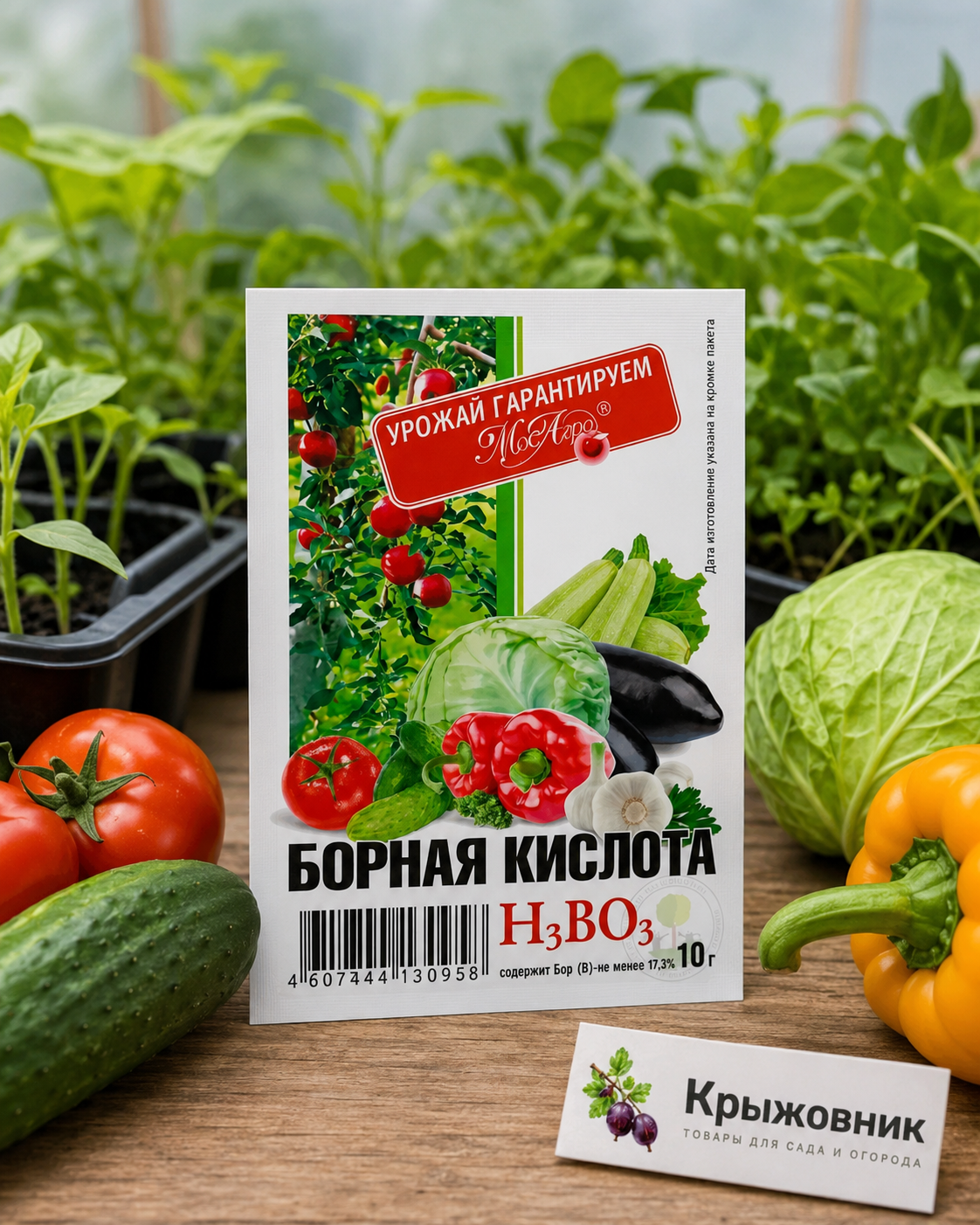 Борная кислота микроудобрение 10 г 1 шт