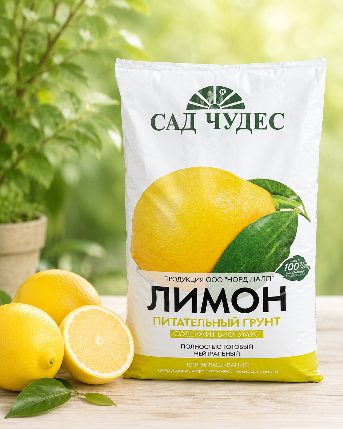 Грунт питательный ДЛЯ ЛИМОНОВ Сад Чудес 2,5 л.