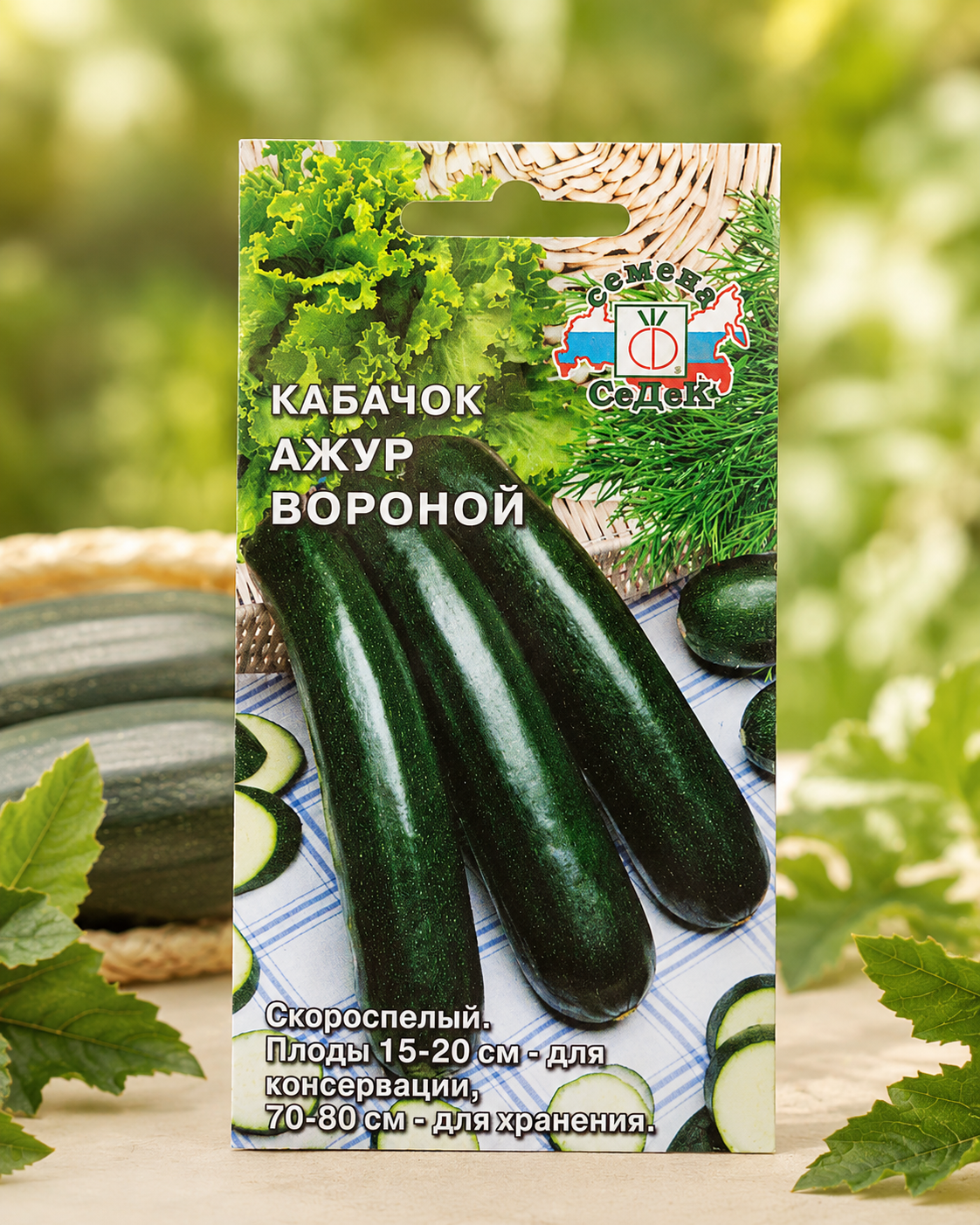 Семена Кабачок Ажур Вороной, 1 шт