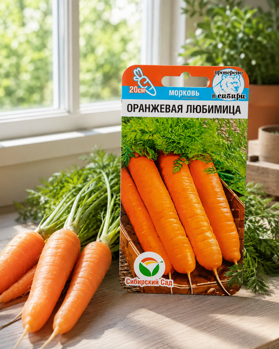 Семена Морковь Оранжевая любимица, 1 шт